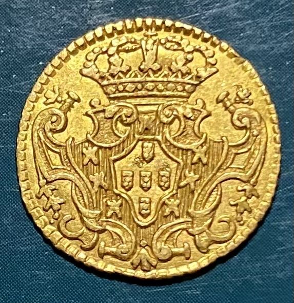 Moeda ouro D. JOAO V - 1/2 Escudo 800 Reis 1738