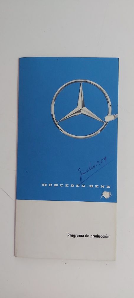 Catalogo com Programa de produçao Mercedes-Benz  de 1959