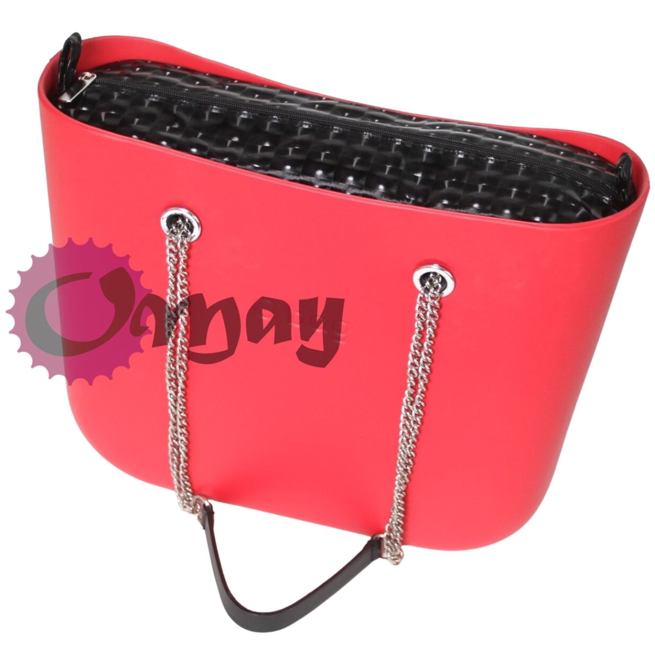 Czarny organizer do OBAG MINI mieniący efekt 3d wkład OMAY
