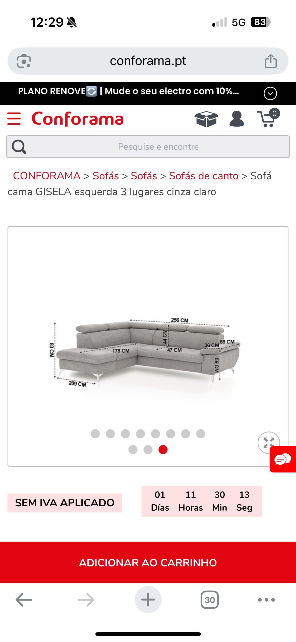 Sofa cama conforama