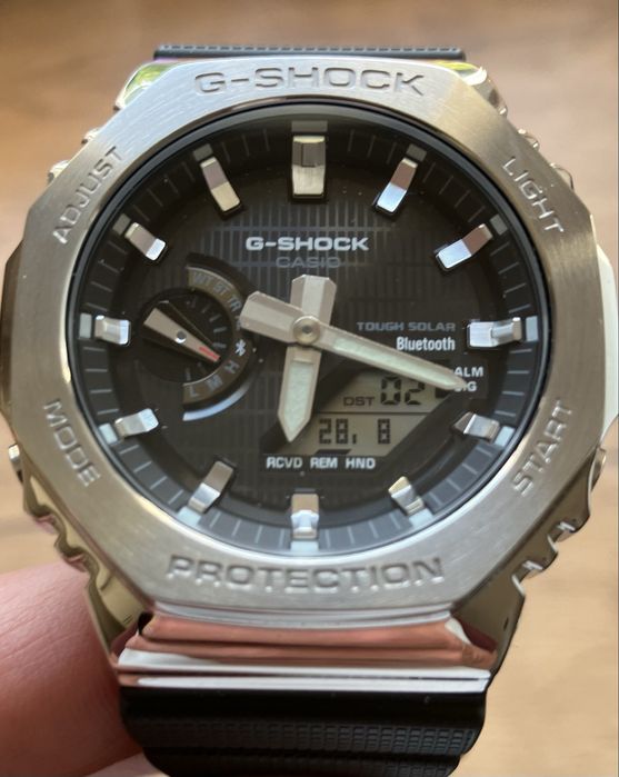 CASIO G-SHOCK GBM-2100-1AER CasiOak jak NOWY Bluetooth Solar.