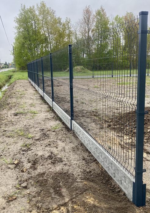 Mega Promocja! Ogrodzenie Panelowe 153cm Słupki Podmurówka Ogrodzenia