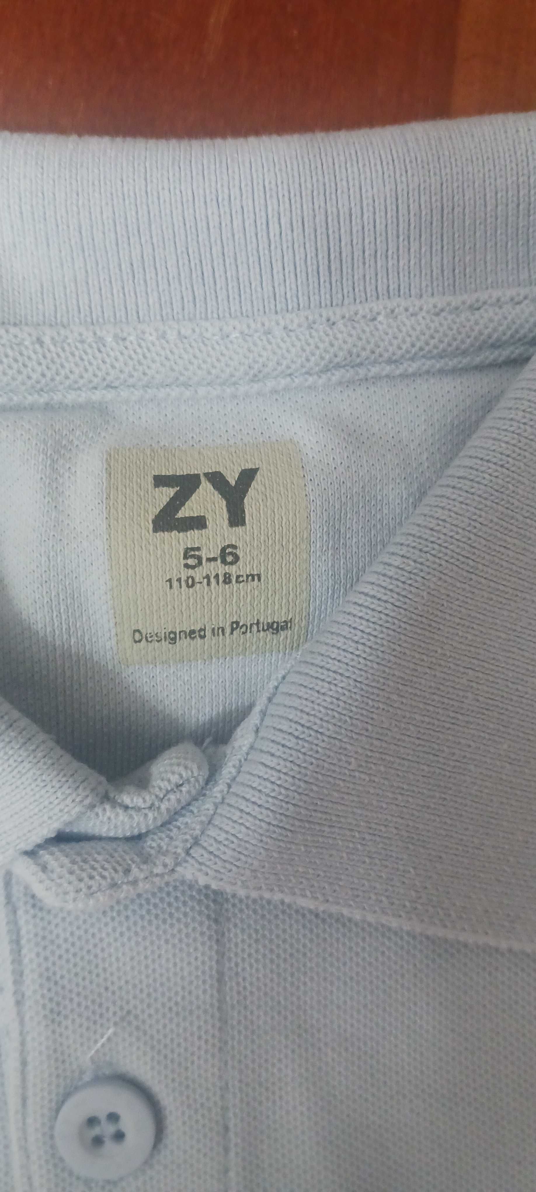 Conjunto de 6 polos para criança - 5/6 anos
