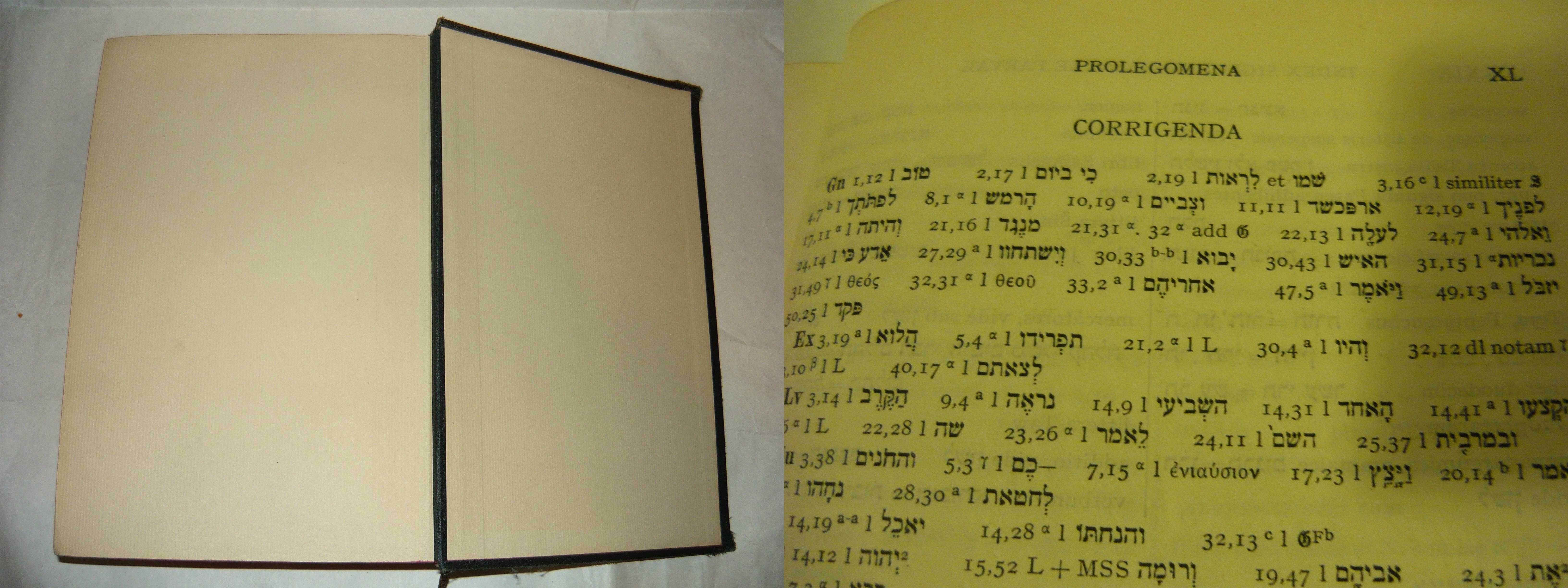 Biblia Hebraica Stuttgartensia Rudolf Kittel 1950 Tora Tanah hebrajski