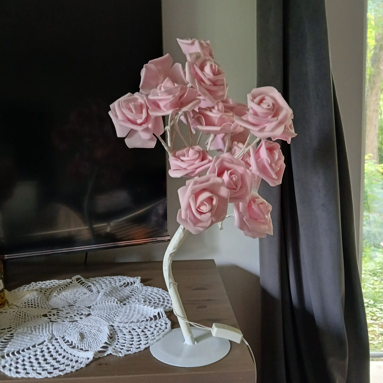 Lampka roze ozdobna