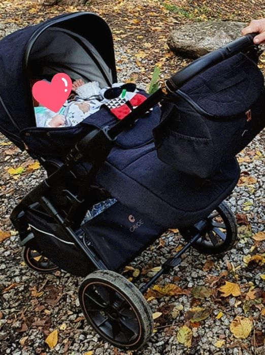 Wózek 2w1 Cavoe Duże KOŁA Axo Style La rose / Meteorite