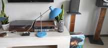 Lampa stołowa biurkowa Polam Wilkasy Zaos Meos PRL lata 70