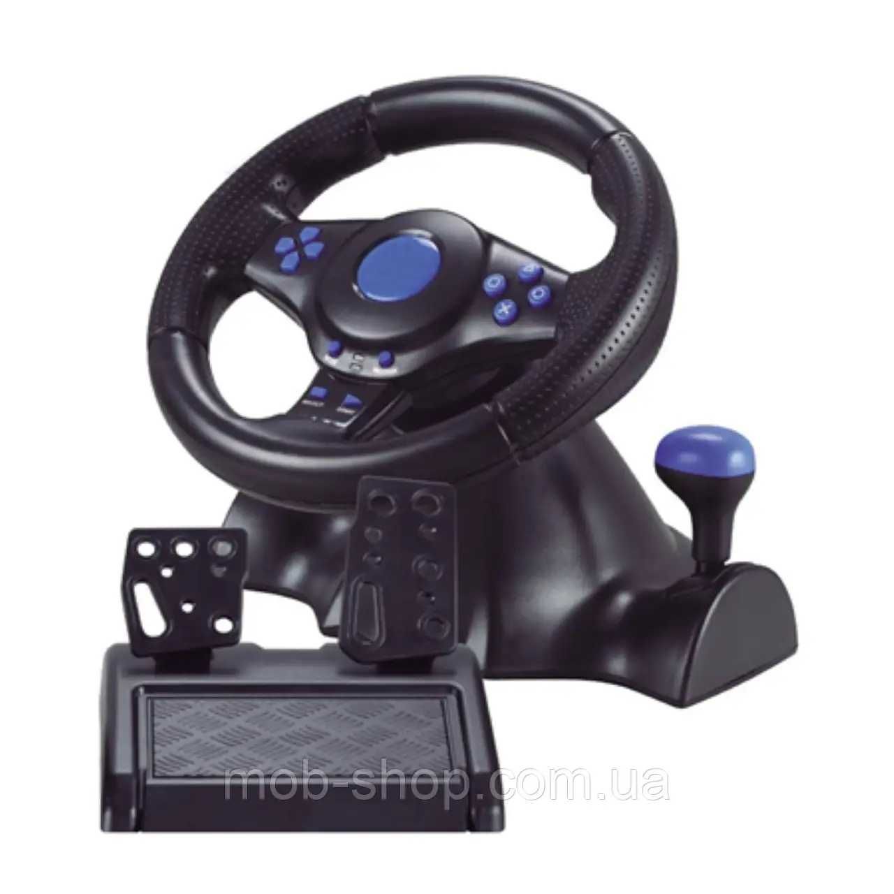 Ігрове кермо з педалями для комп'ютера 3в1 Vibration Steering