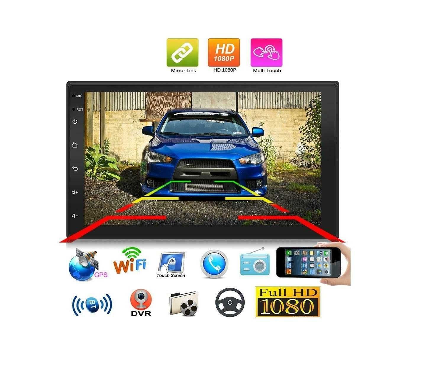 Auto Radio UNIVERSAL ANDROID 2DIN 7'' - Com antena GPS e Maos livres