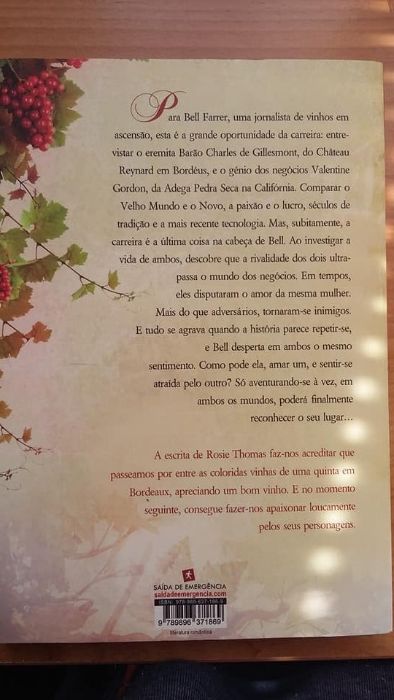 Livro de Rosie Thomas, Titulo: Paixão Bordeaux.