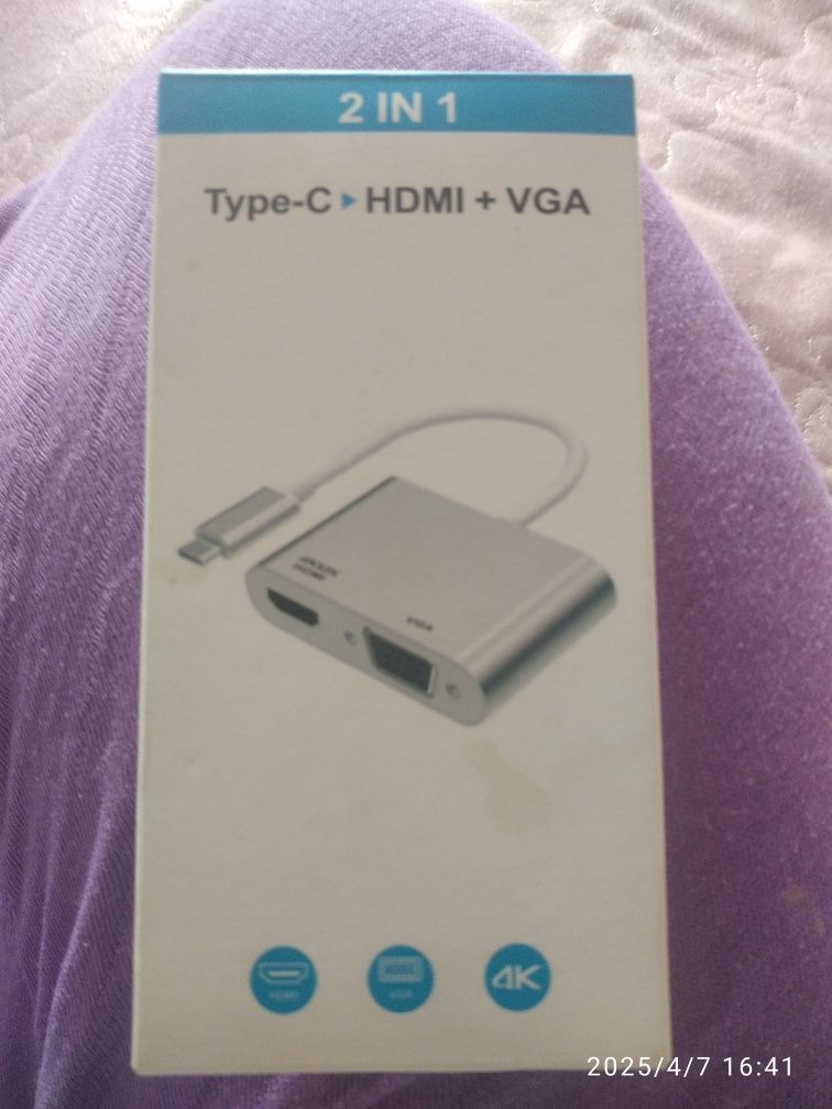 Перехідник Type-C*HDMI+VGA