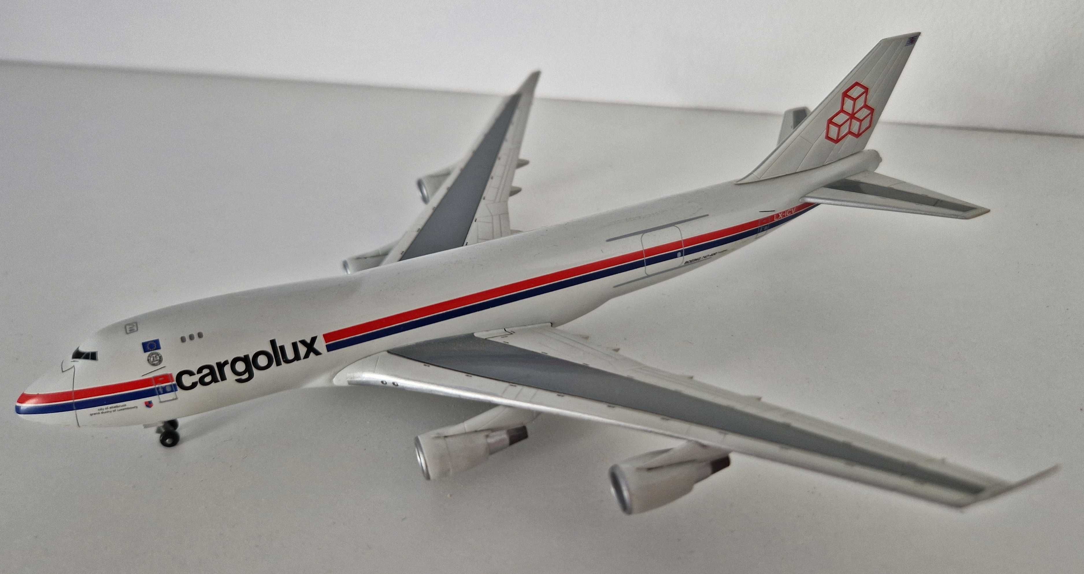 Boeing B747-400F Cargolux LX-ICV – model samolot metalowy skala 1:400