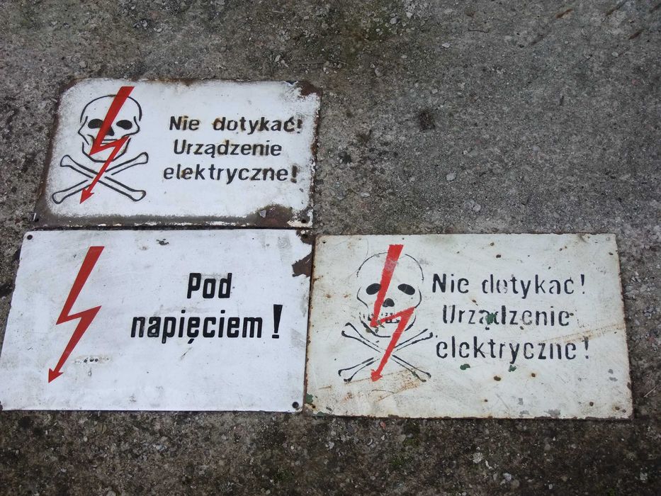 Tablice ostrzegawcze - okres PRL