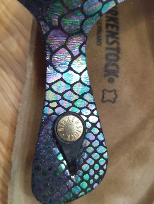 Сандалі Birkenstock Birko Flor Gizeh зі зміїним принтом 41, 26,5 см