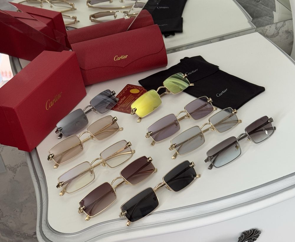 Солнцезащитные очки cartier тренд 2025 в оправе