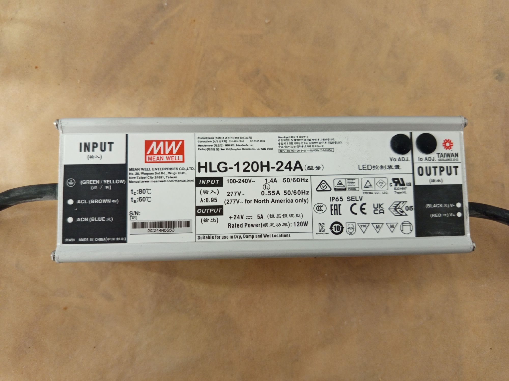 Zasilacz MeanWell HLG-120H-24A