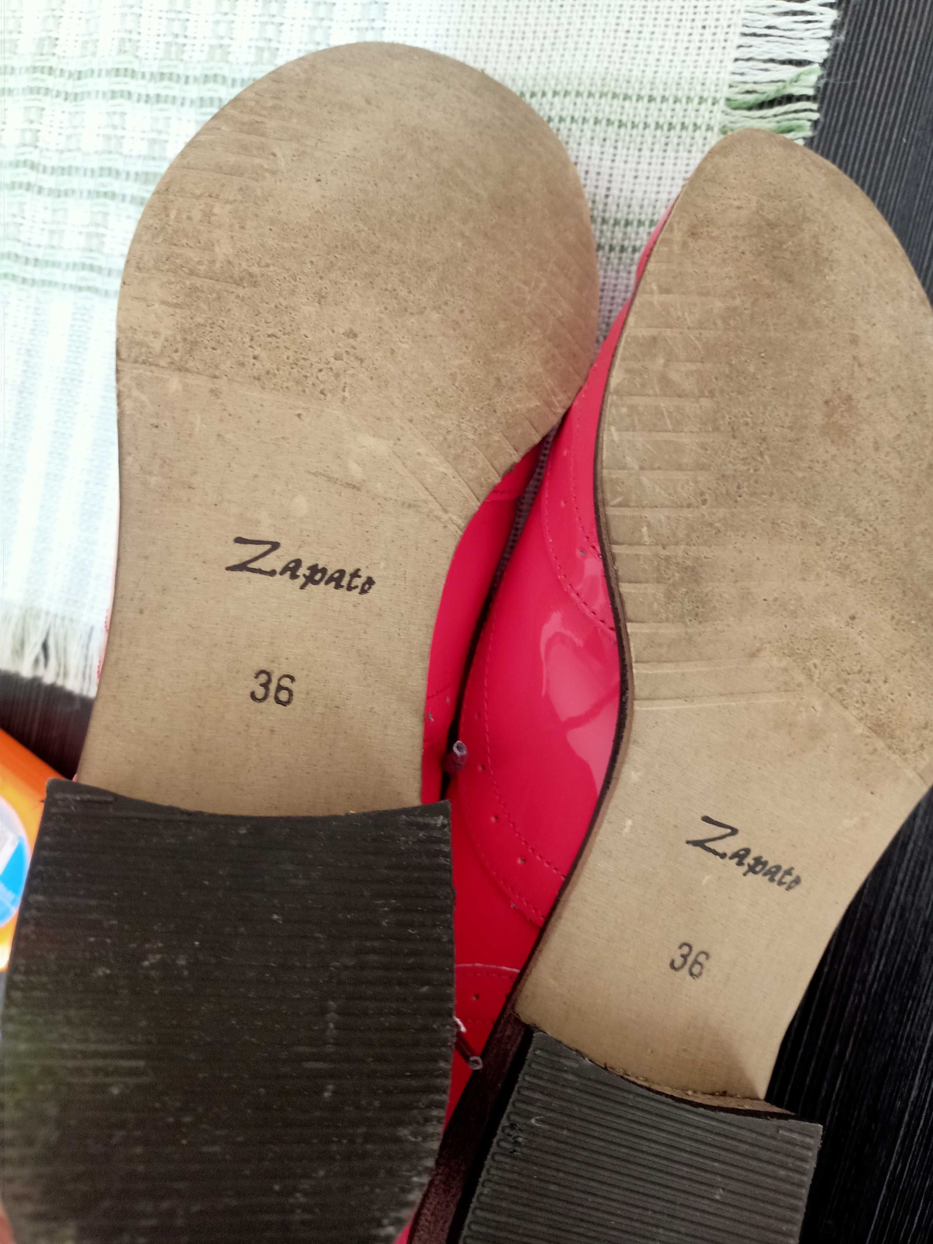 Czerwone lakierki jazzówki oxfordki zapato r.36