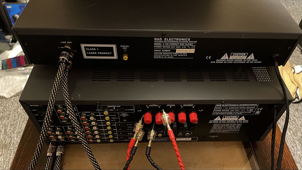 Wzmacniacz amplituner zestaw stereo NAD T741 + CD NAD C520