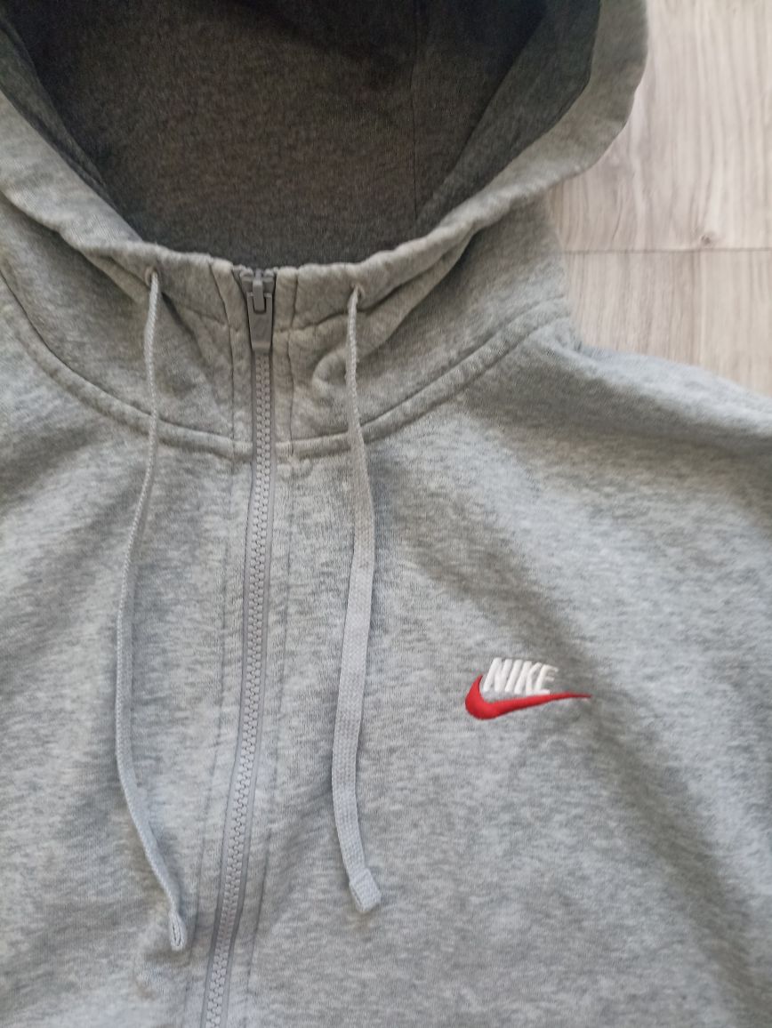 bluza Nike zip gruba vintage unisex szara L