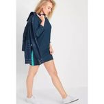 bonprix granatowa casualowa sukienka jersey lampasy guziki 40-42
