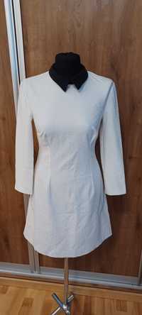 Sukienka biala z kołnierzykiem Mohito r 38
