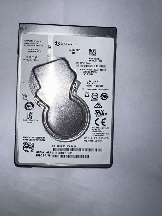 Disco HDD Seagate 1TB 2.5”