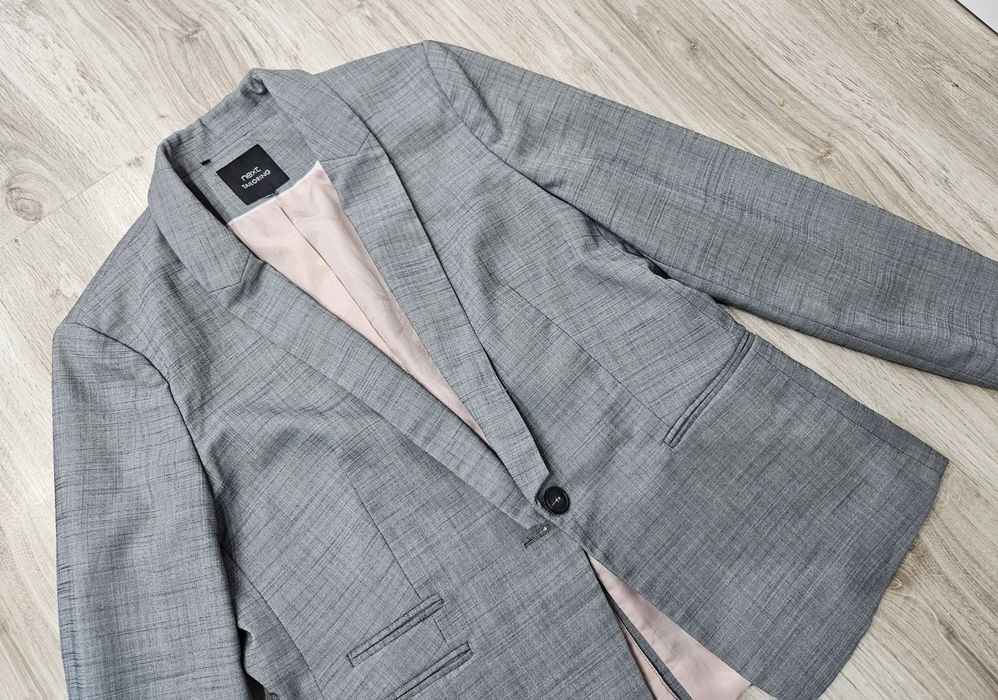 Szary żakiet marynarka Next tailoring L-xl wiskoza lekko taliowany