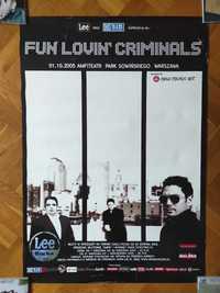 plakat Fun Lovin' Criminals koncert Warszawa 2005 r.