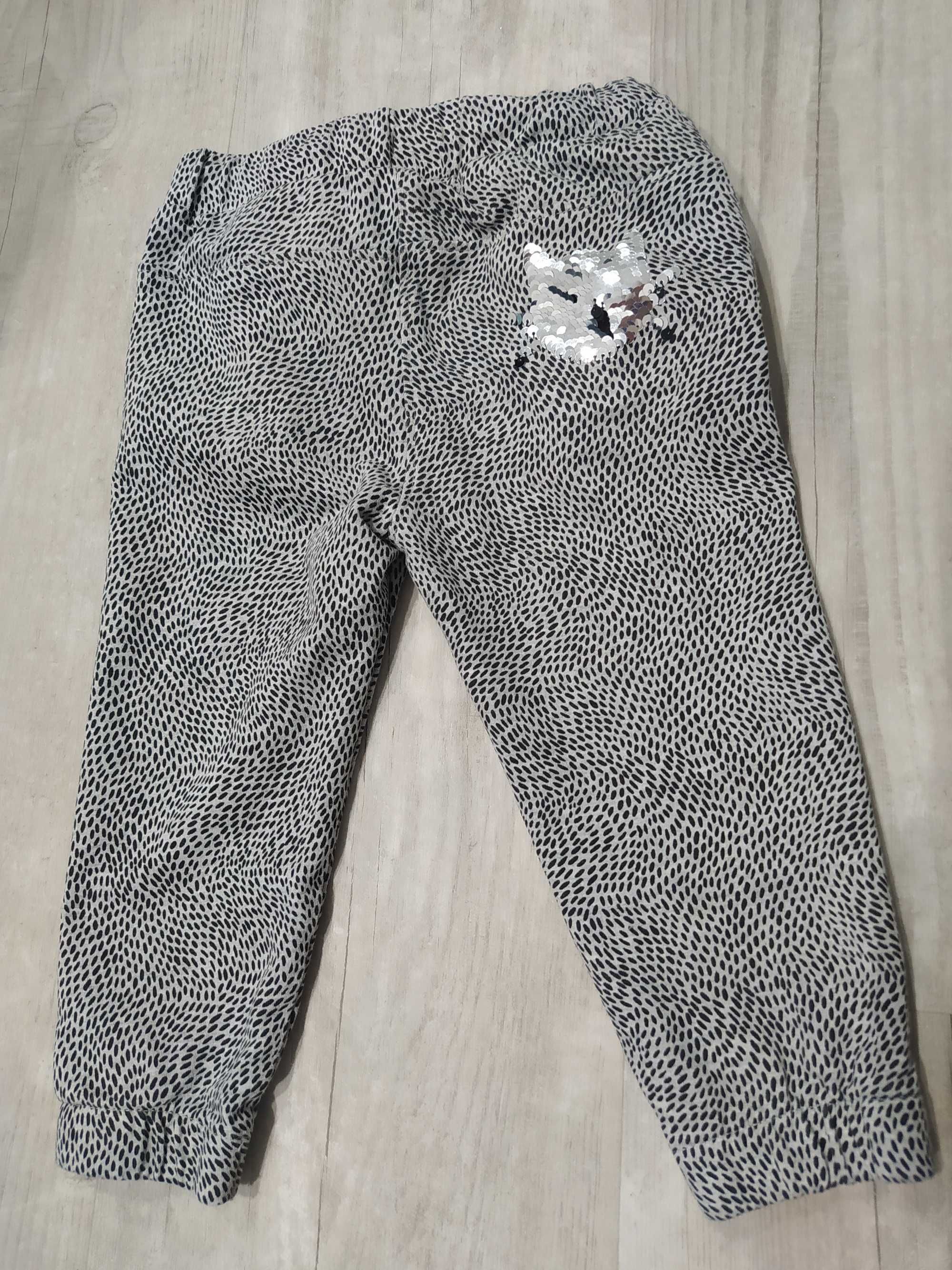 Cekinowy kotek, Komplet tunika + spodnie coccodrillo r. 92