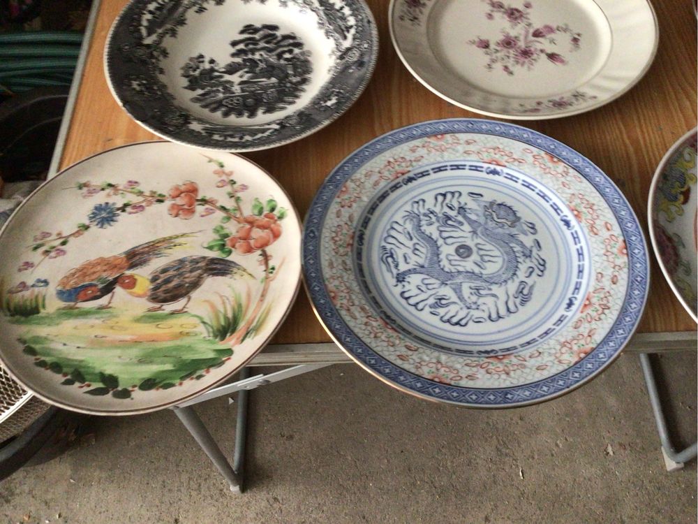 Lote de 9 pratos antigos muito lindos ,para colecionadores