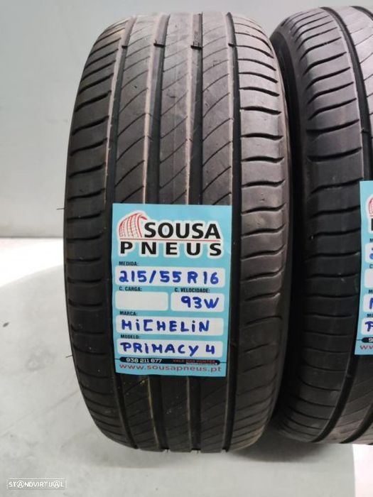 2 pneus semi novos 215-55r16 michelin - oferta dos portes 90 EUROS