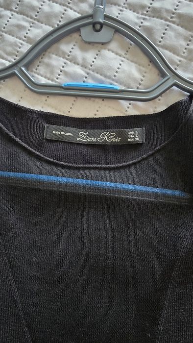 Zara sukienka czarna tiulowe rękawy L jak nowa