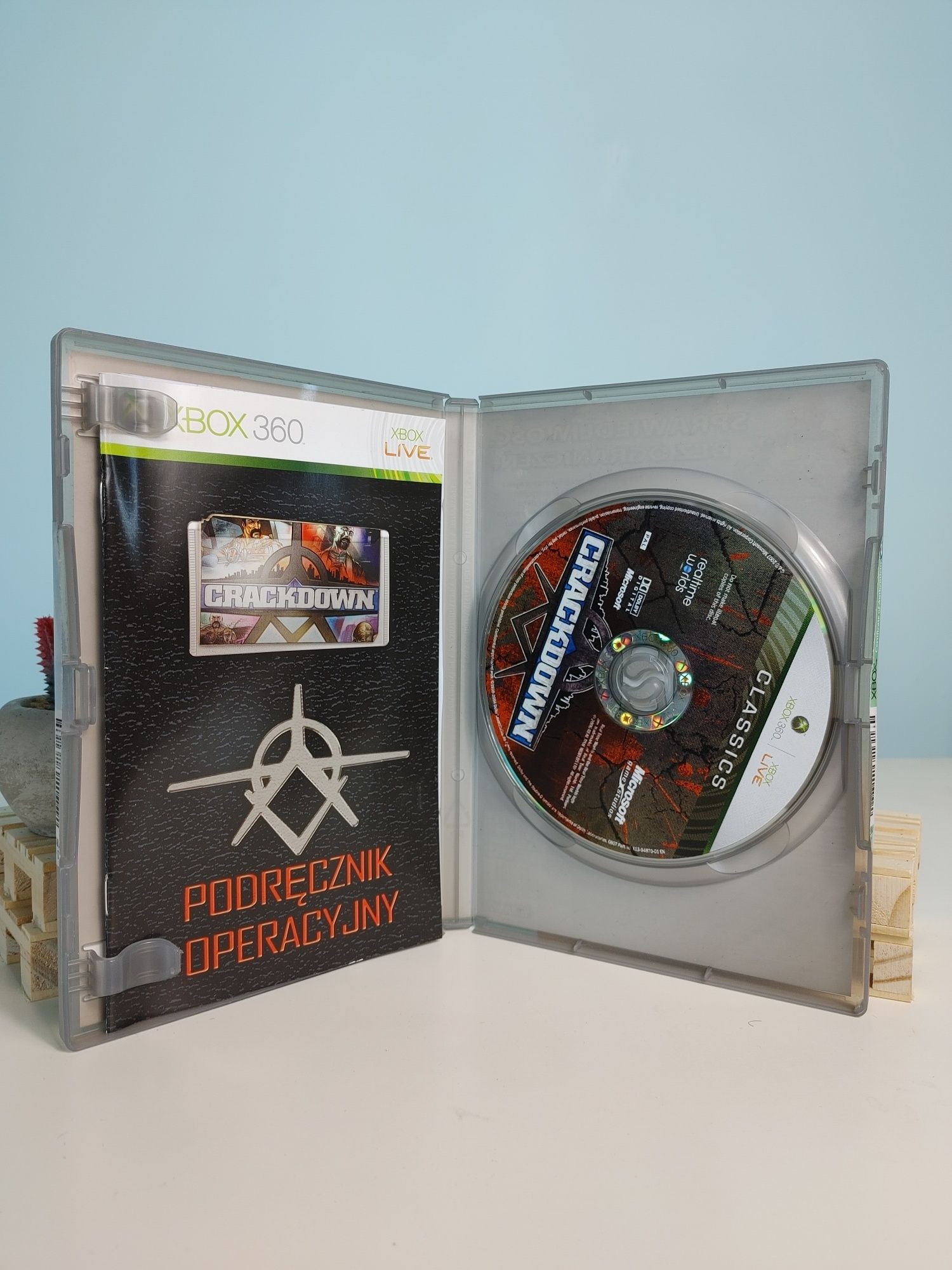 Xbox 360 gra crackdown podręcznik po polsku konsola x box