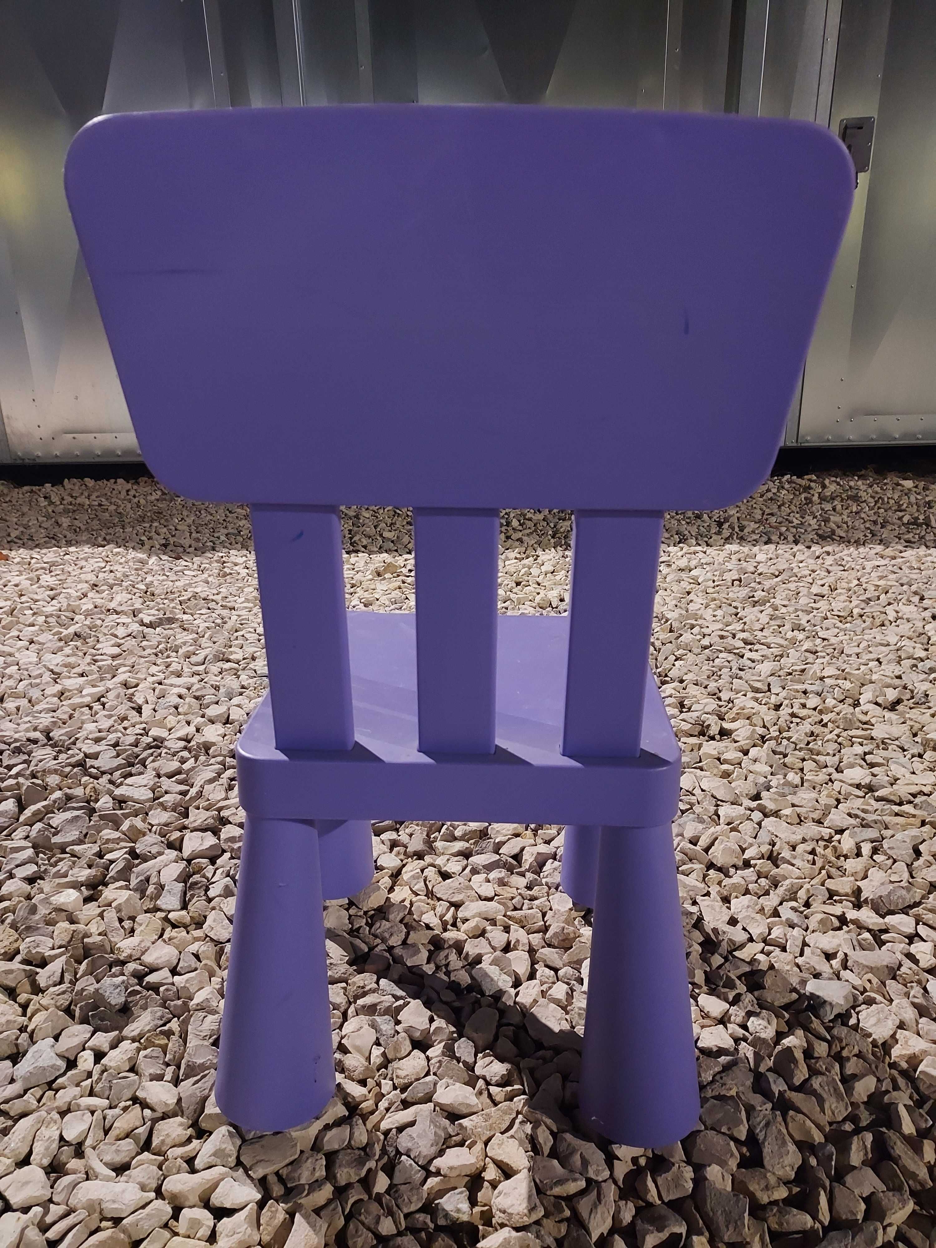 Krzesełko IKEA Mammut fioletowe