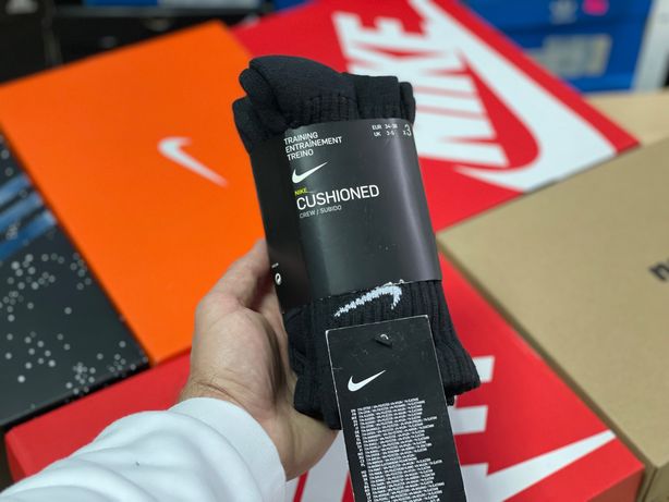 Носки Nike 3Ppk Value Cotton Crew ОРИГИНАЛ SX4508-001 черные 3 пары