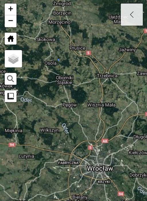 Piekna działka graniczaca z lasem , 30 km do Wrocławia