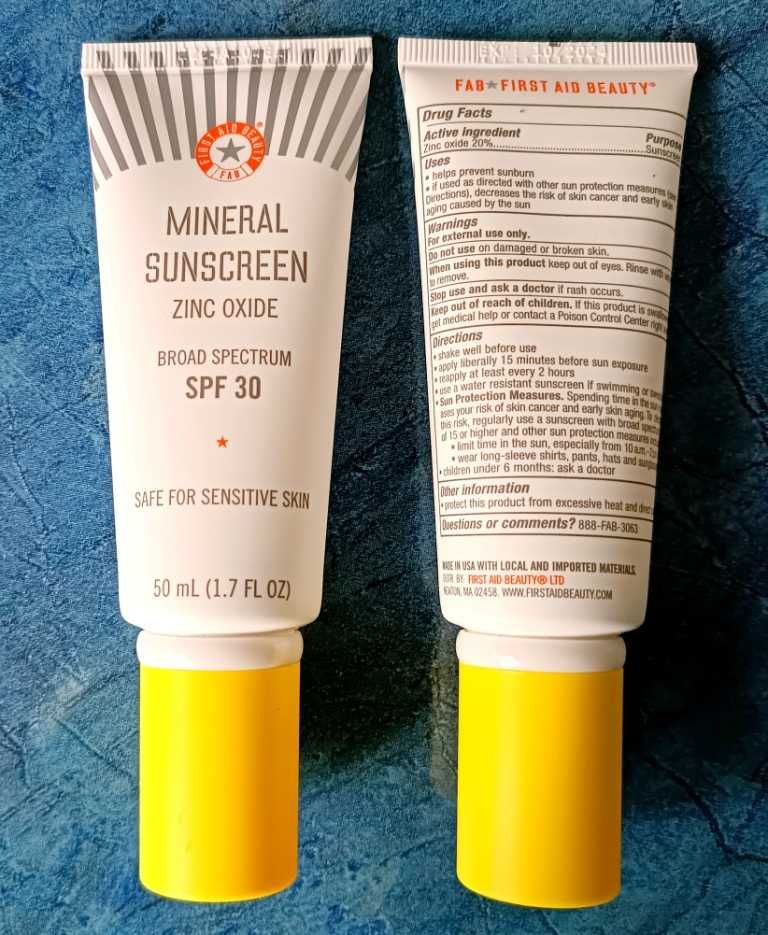 Крем санскрін SPF30 FAB First Aid Beauty Mineral Sunscreen Zinc Oxide