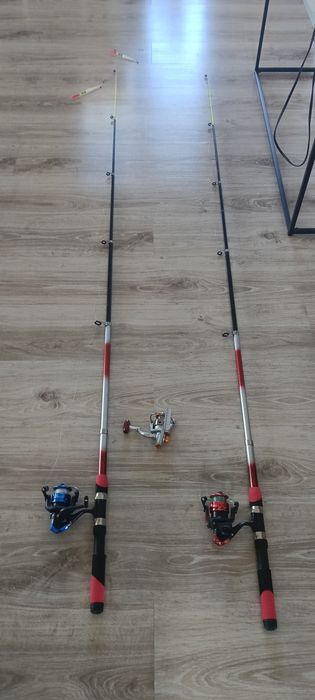 ZESTAW WĘDKARSKI 2x Wędka Kołowrotek torba,