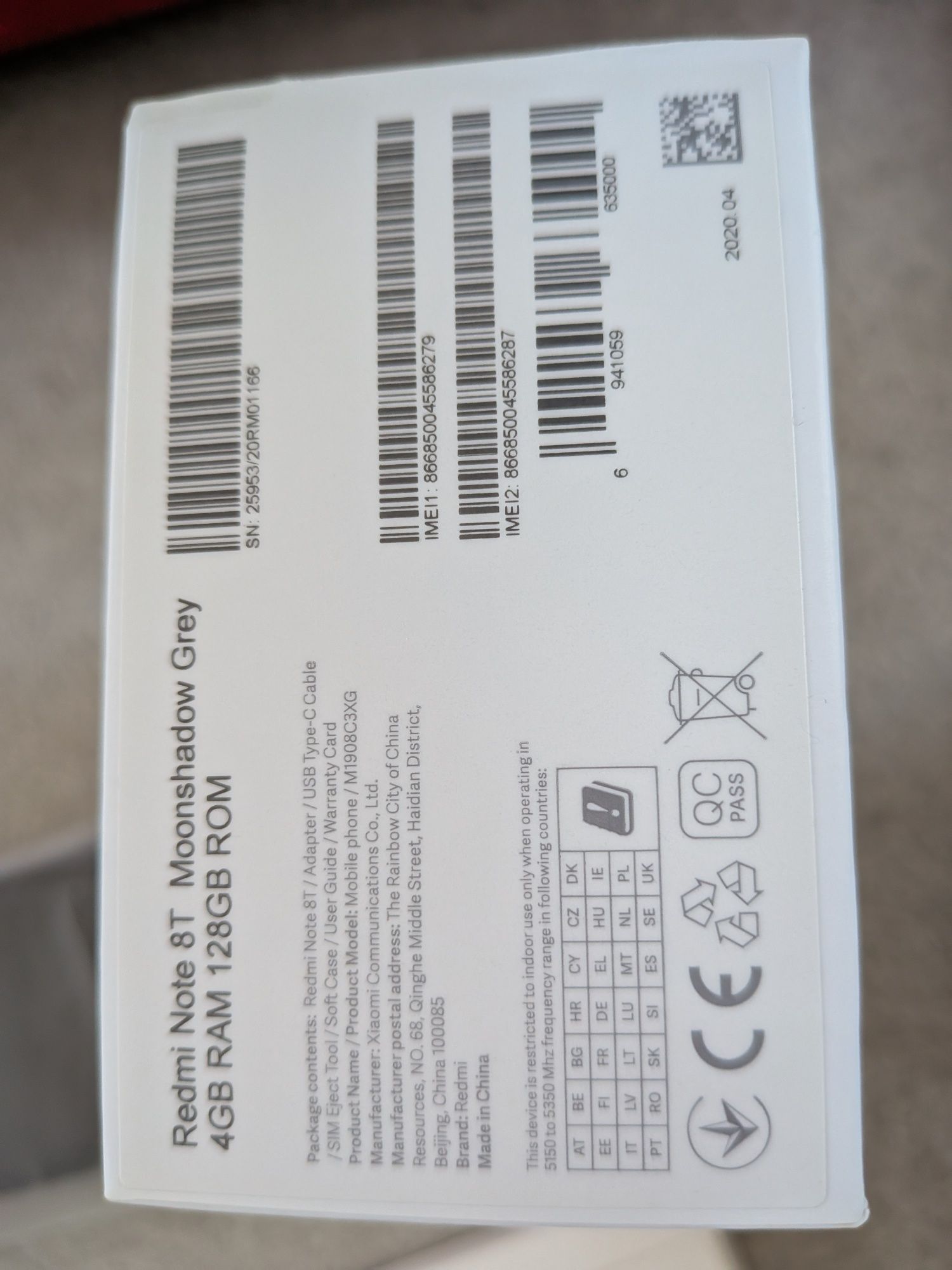 Telemóvel Redmi Note 8T