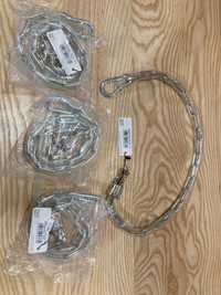 Łańcuch stajenny uwiąz Tie-Chain Plastic Coated WH clear, 90cm
