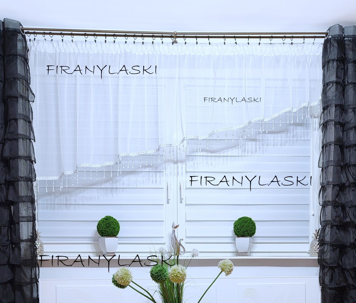Firana 400x100 Firany Gotowe Firanki do kuchni pokoju