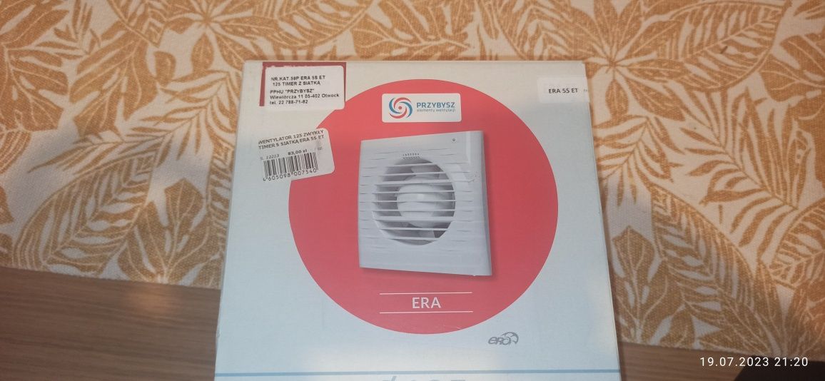 Wentylator osiowy Era fi 150 z funkcją TIMER