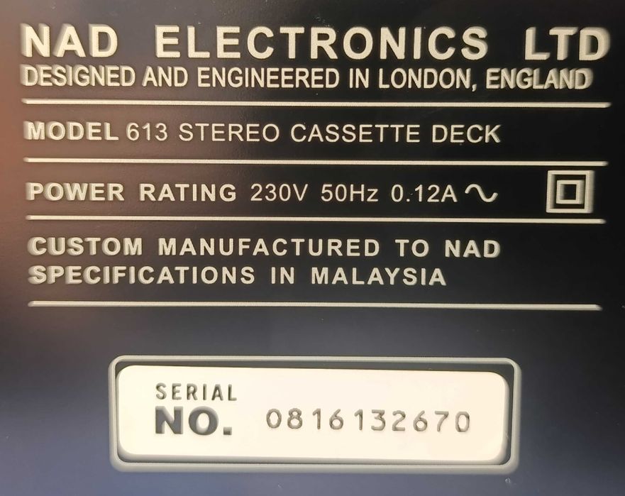 NAD 613 Cassette Deck