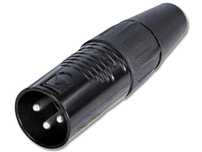 REAN RC3M-BAG - Złącze XLR 3-pin kablowe żeńskie (czarne)