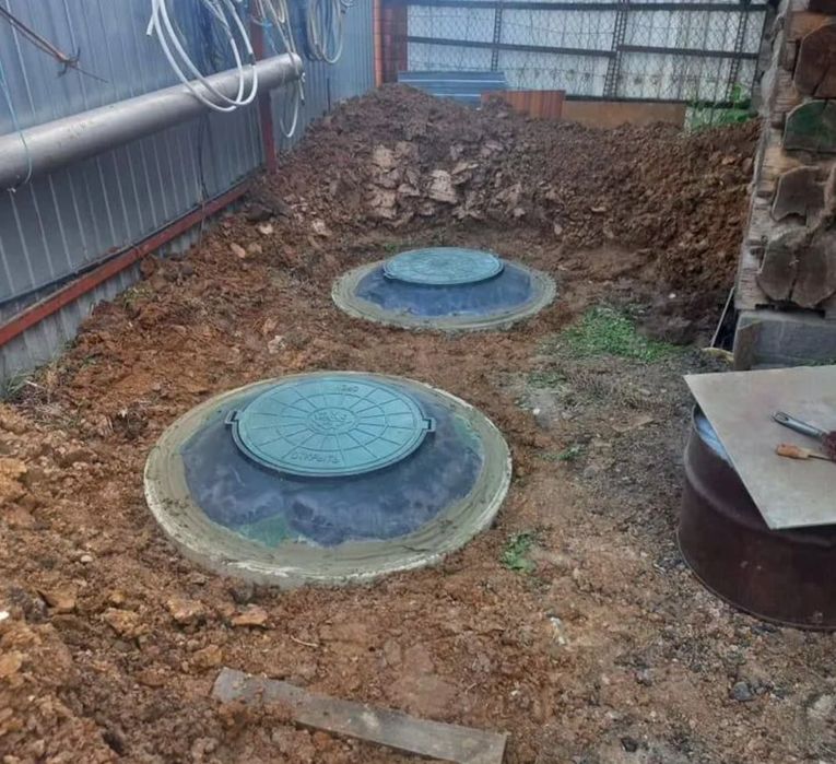 Каналізація септик під ключ вигрібна яма з бетонних кілець (BS200)