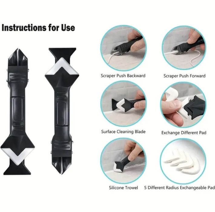 Набір інструментів для фінішної обробки герметика 4-в-1