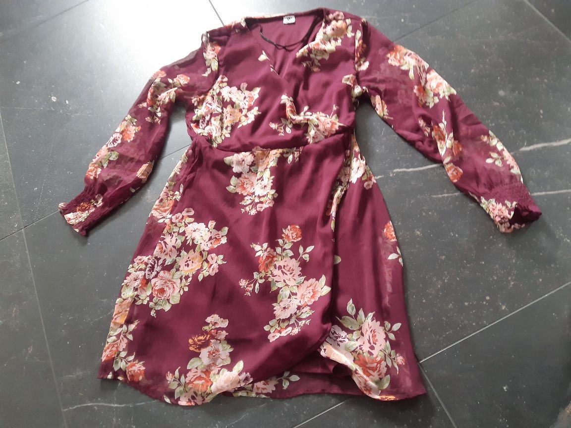 Sukienka damska vintage chanel kwiaty s na m