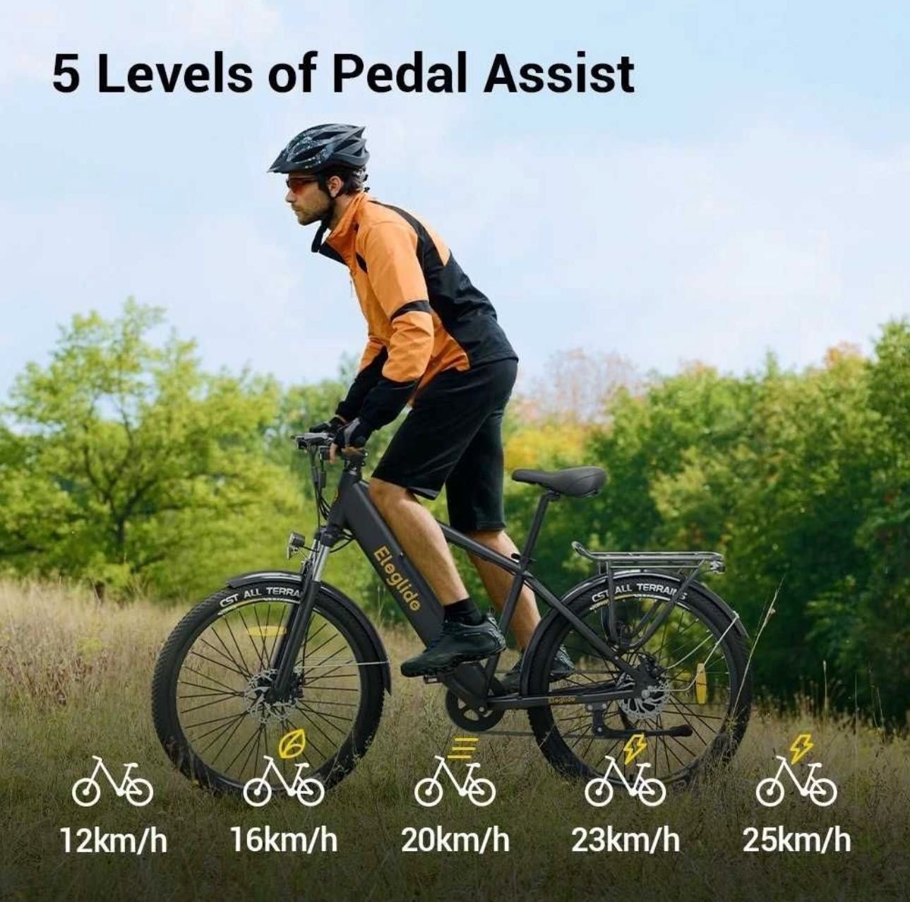 Bicicleta eléctrica 32Km/h 450W 100km autonomia