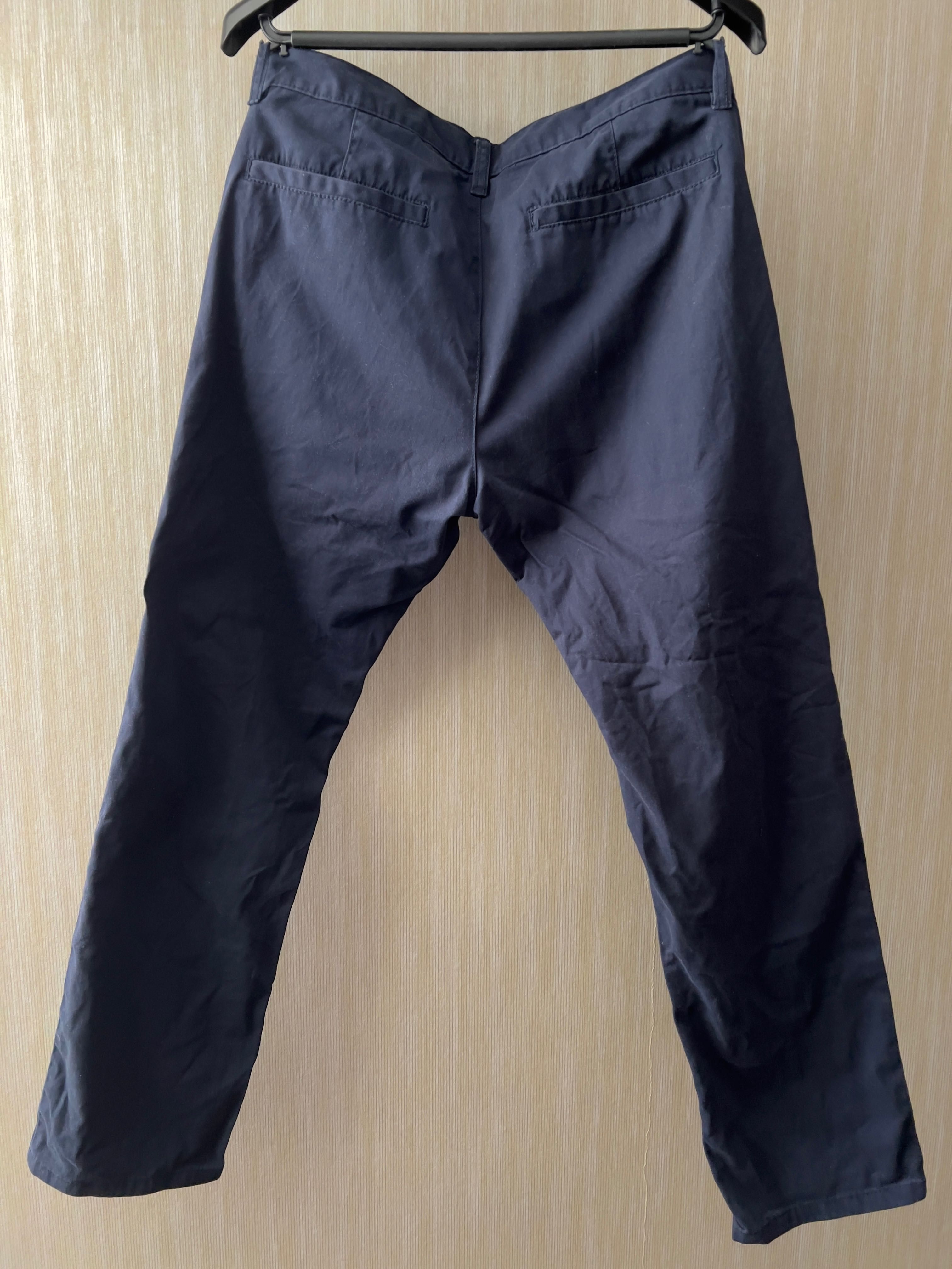 Штаны slim fit синие