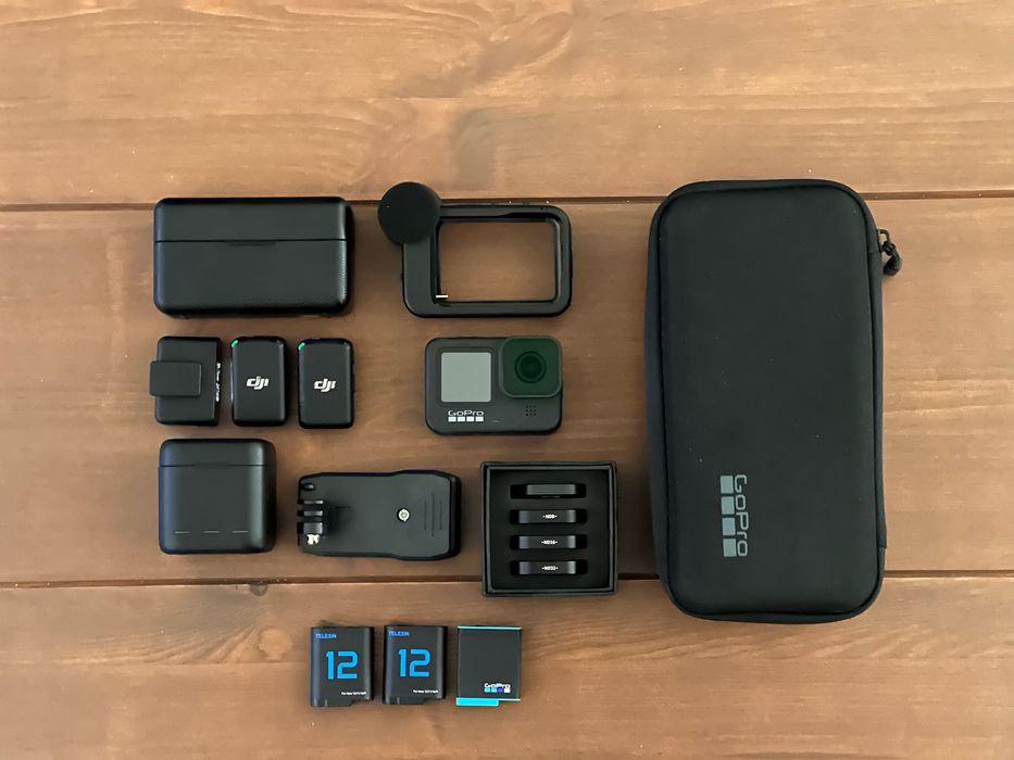 GoPro Hero 9 + GoPro Media Mod + Dji Mic (kit) + Filtros ND + Baterias